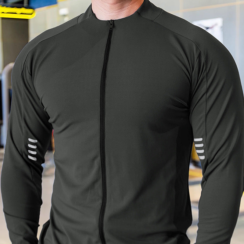 Sports Outdoor Quick-drying Workout Clothes Men's Long-sleeved Jacket