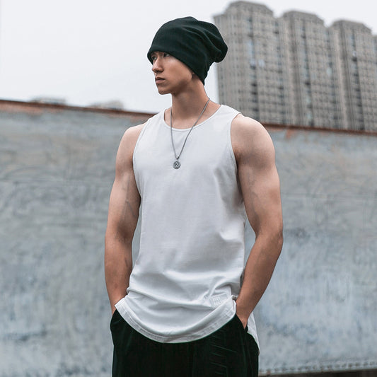 Summer Sports Vest Male Fitness Pure Cotton