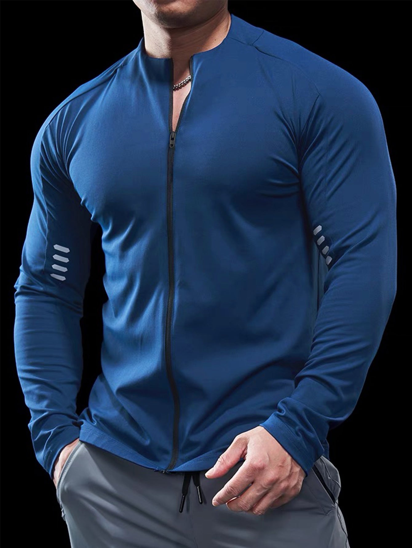 Sports Outdoor Quick-drying Workout Clothes Men's Long-sleeved Jacket